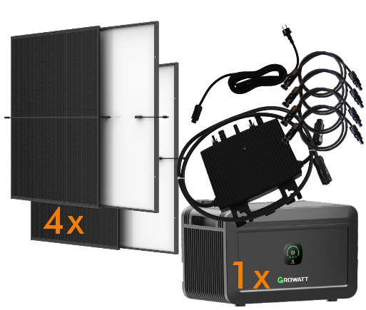 Set 15 Herf Balkonkraftwerk mit 4x Solarmodul Trina 450 W