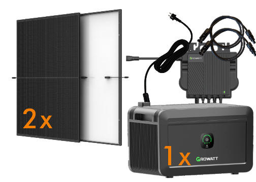 Set 3 NEO Balkonkraftwerk mit 2x Solarmodul Trina 450 W