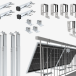 NuaSol Balkongeländer-Halterung eckig für 2 Solarmodule