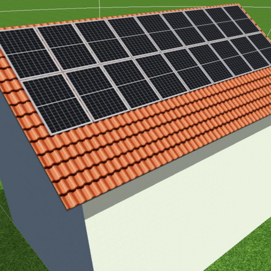 7 KW PV-Anlage Komplettset in 2 Reihen