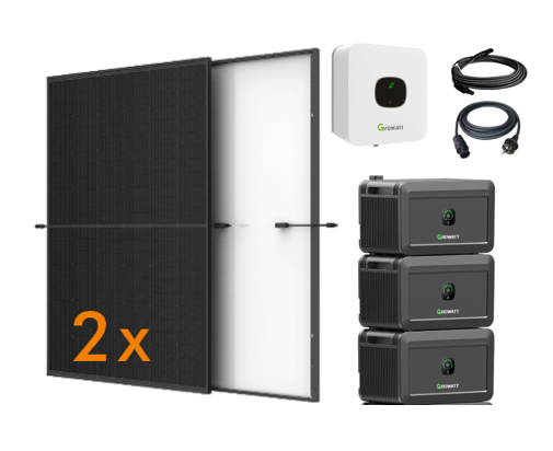Set 29 MIC800 Balkonkraftwerk mit 2x Solarmodul Trina 450 W