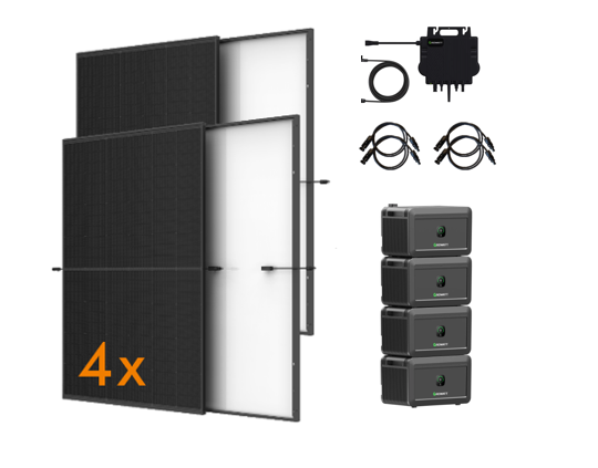Set 42 NEO Balkonkraftwerk mit 4x Solarmodul Trina 450 W