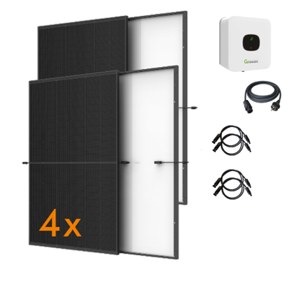 Set 2 MIC600 Balkonkraftwerk mit 4x Solarmodul Trina 450 W