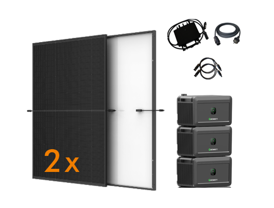 Set 13 Herf Balkonkraftwerk mit 2x Solarmodul Trina 450 W